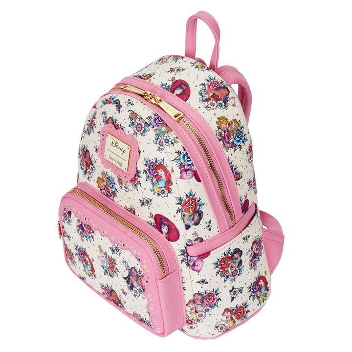 Loungefly Disney Princess Tattoo Mini-Rucksack mit Allover-Print