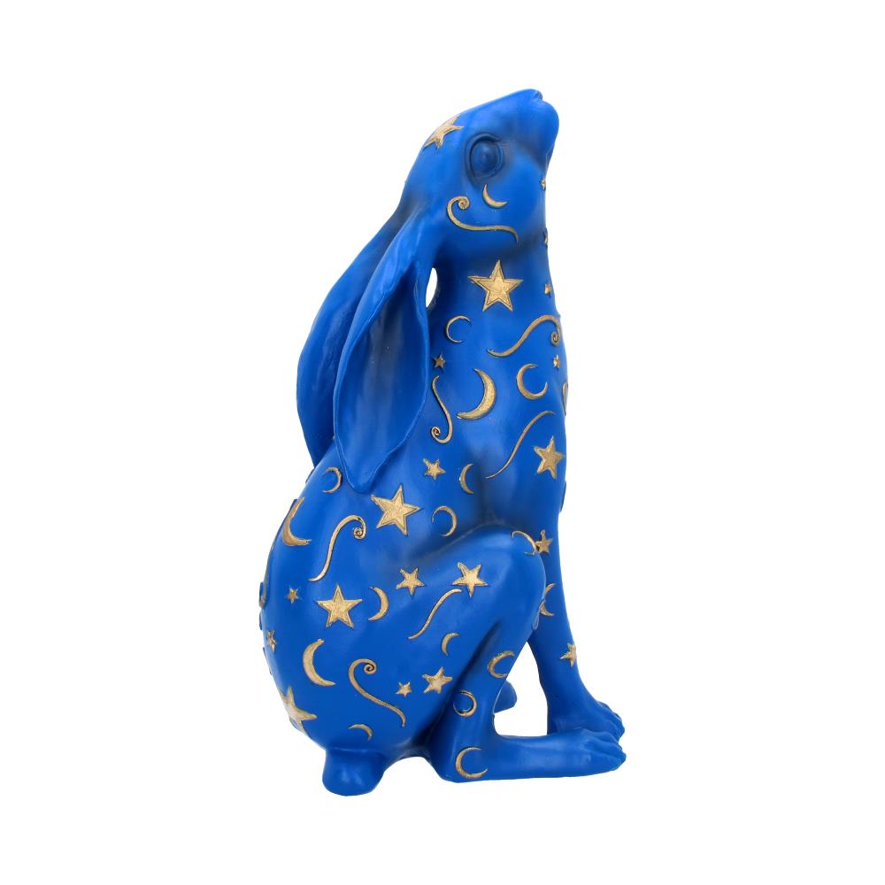 Nemesis Now Celestial Collection - Lepus Hare Figurine Blue Resin Statue with Gold Stars and Moons 6