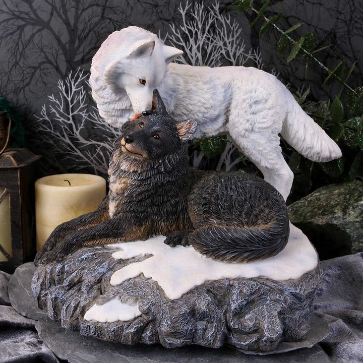 Nemesis Now Snow Kisses 20.5cm Figurine, Polyresin, Grey
