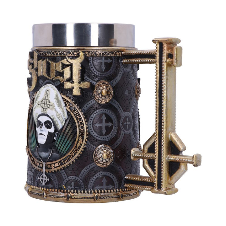 Nemesis Now B4857P9 Lizenzierter Ghost Papa Emeritus III Meliora Goldkrug, Harz m. Edelstahl, 350 Milliliter