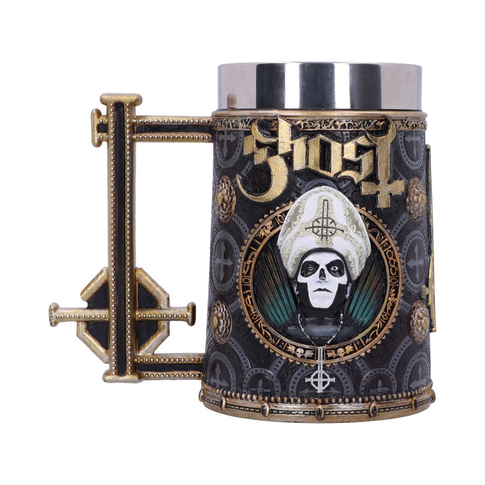 Nemesis Now B4857P9 Lizenzierter Ghost Papa Emeritus III Meliora Goldkrug, Harz m. Edelstahl, 350 Milliliter