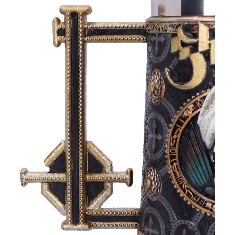 Nemesis Now Ghost Papa Emeritus III Meliora Gold Tankard Resin with Stainless Steel Insert 7