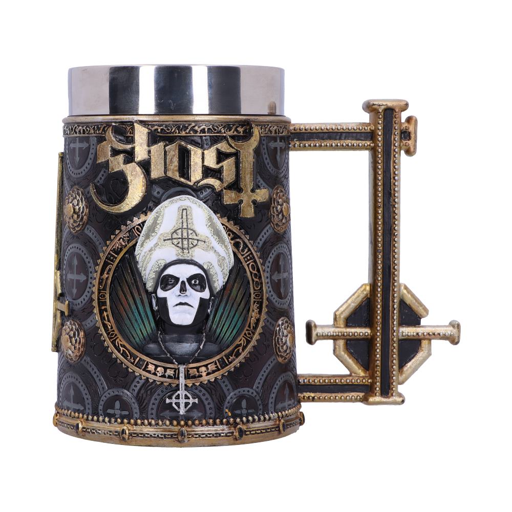 Nemesis Now B4857P9 Lizenzierter Ghost Papa Emeritus III Meliora Goldkrug, Harz m. Edelstahl, 350 Milliliter