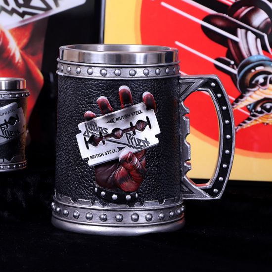 Nemesis Now B4895P9 Judas Priest British Steel Album Tankard Mug, Black, One Siz