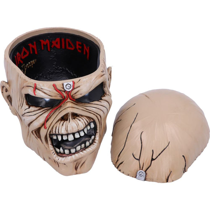 Nemesis Now Iron Maiden Eddie The Trooper Head Trinket Box, Polyresin, Beige, Einheitsgröße