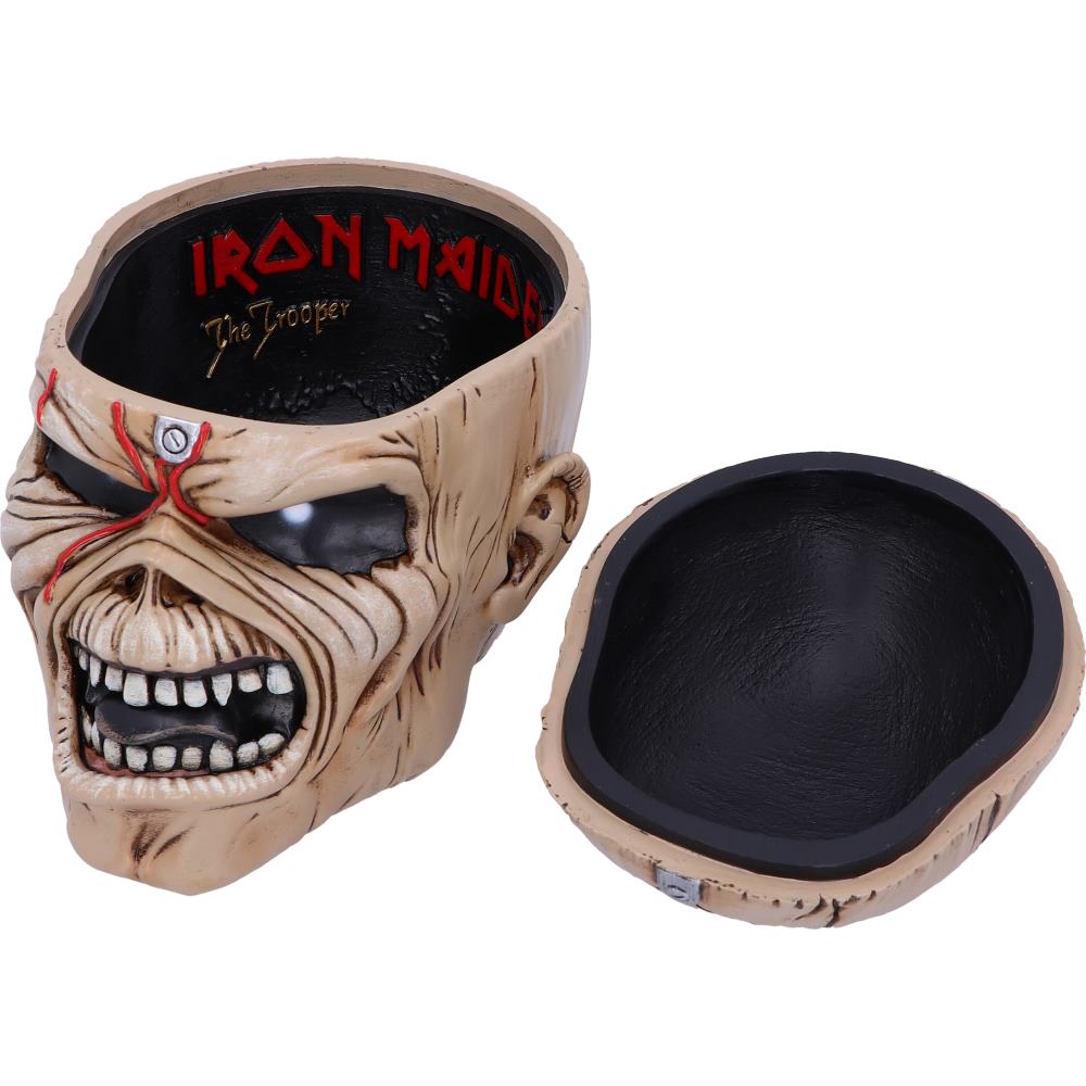 Nemesis Now Iron Maiden Eddie The Trooper Head Trinket Box, Polyresin, Beige, Einheitsgröße