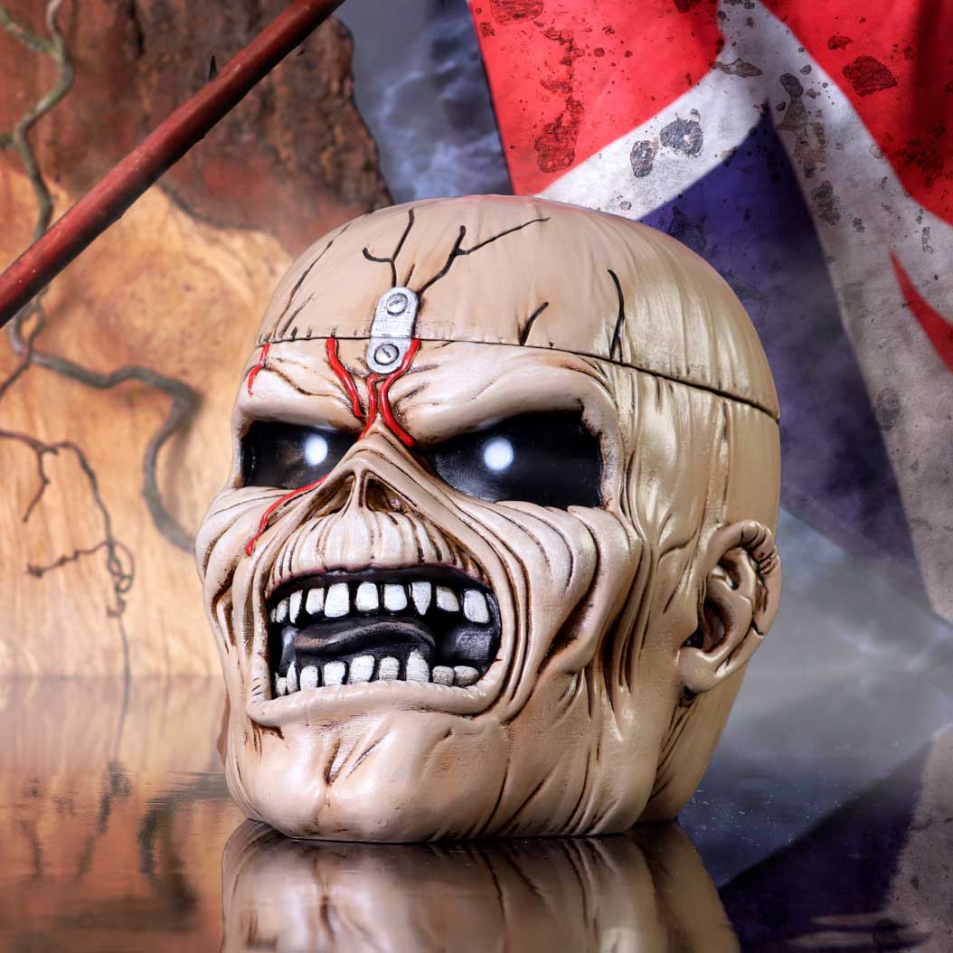 Nemesis Now Iron Maiden Eddie The Trooper Head Trinket Box, Polyresin, Beige, Einheitsgröße