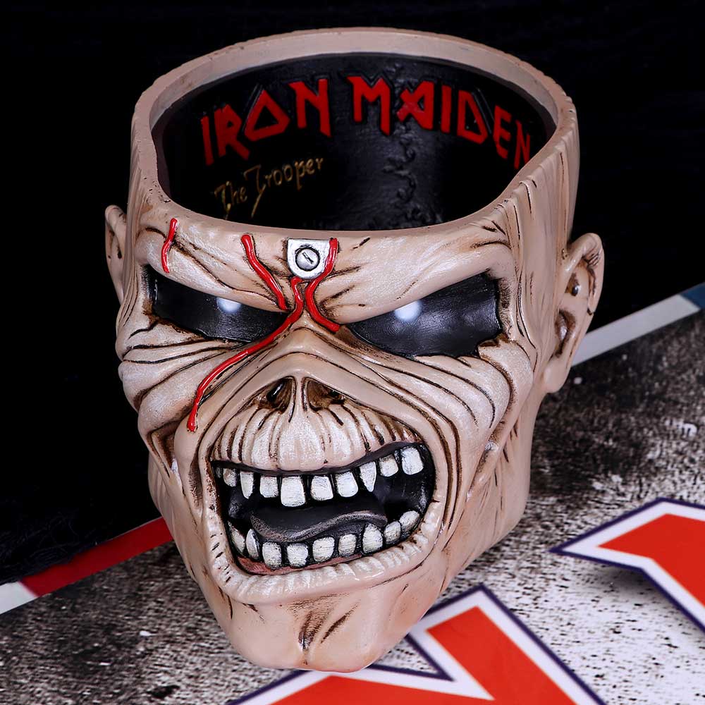 Nemesis Now Iron Maiden Eddie The Trooper Head Trinket Box, Polyresin, Beige, Einheitsgröße