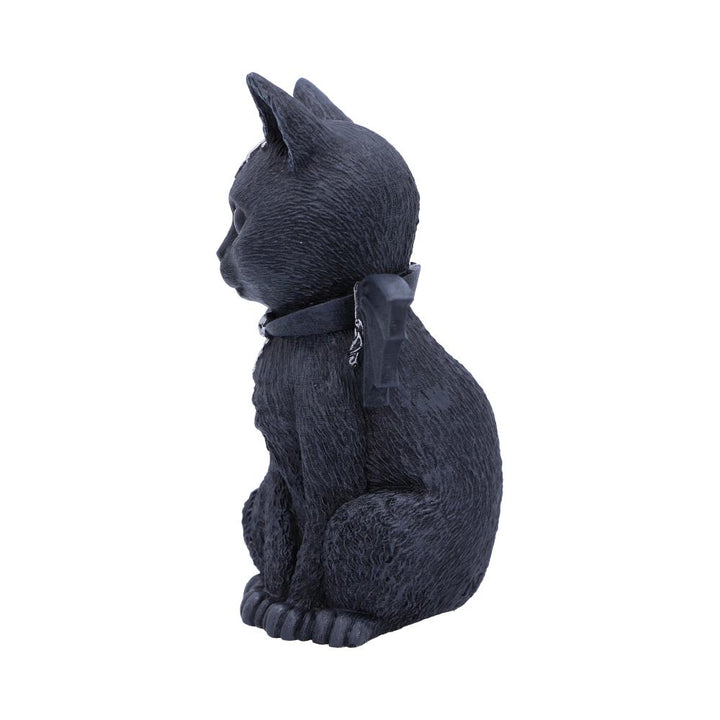 Nemesis Now B5149R0 Malpuss geflügelte okkulte Katzenfigur, Polyresin, Schwarz und Silber