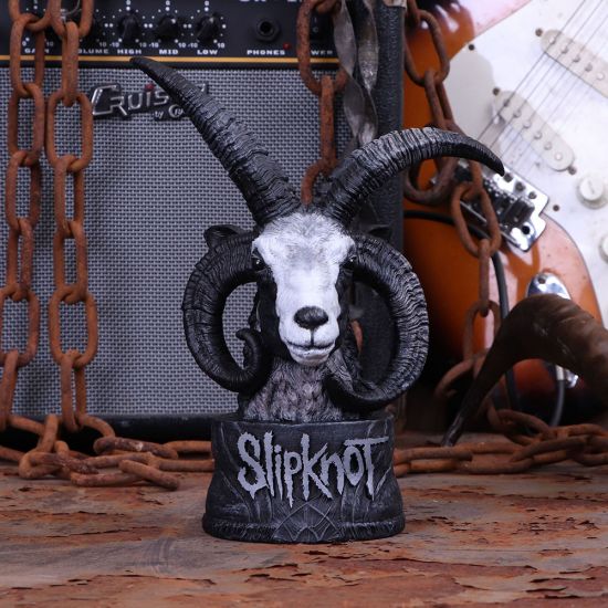 Nemesis Now offiziell lizenzierte Slipknot Flaming Goat Büste Figur, Schwarz, 23 cm