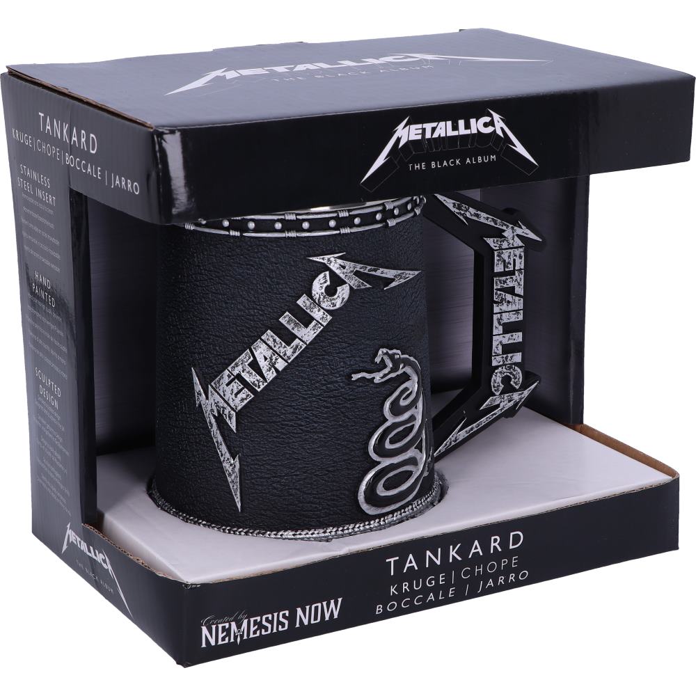 Nemesis Now B5220R0 Officially Licensed Metallica Black Album Tankard, 14.5cm