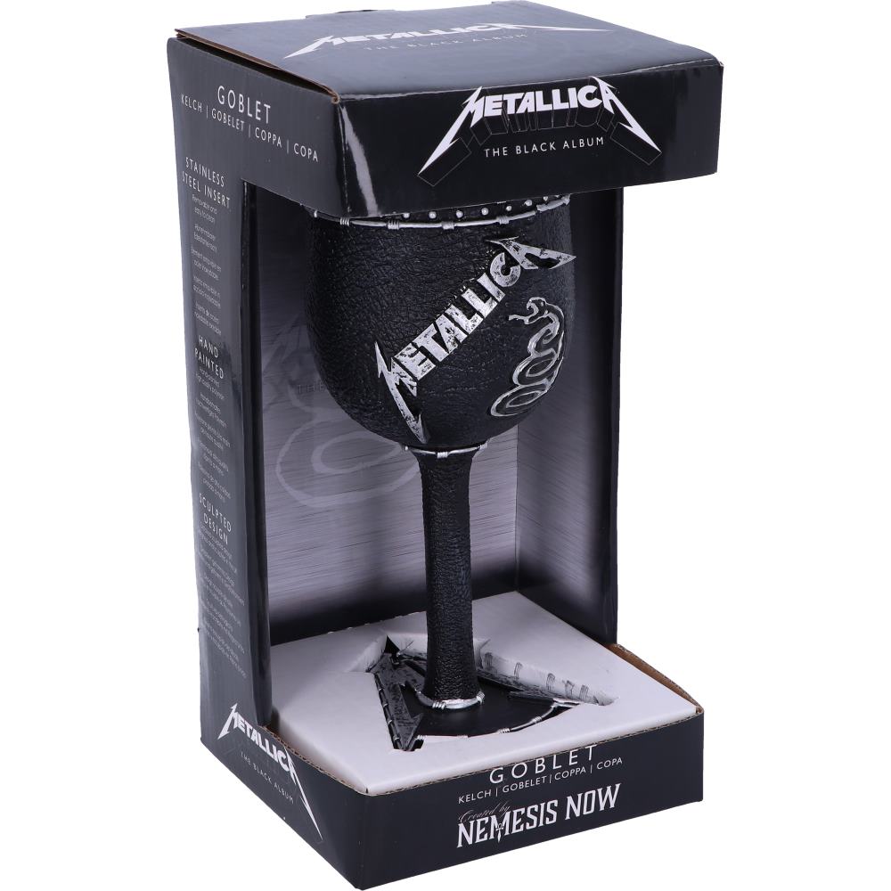 Nemesis Now B5222R0 Offiziell lizenziertes Metallica Black Album Kelch-Weinglas, 18 cm