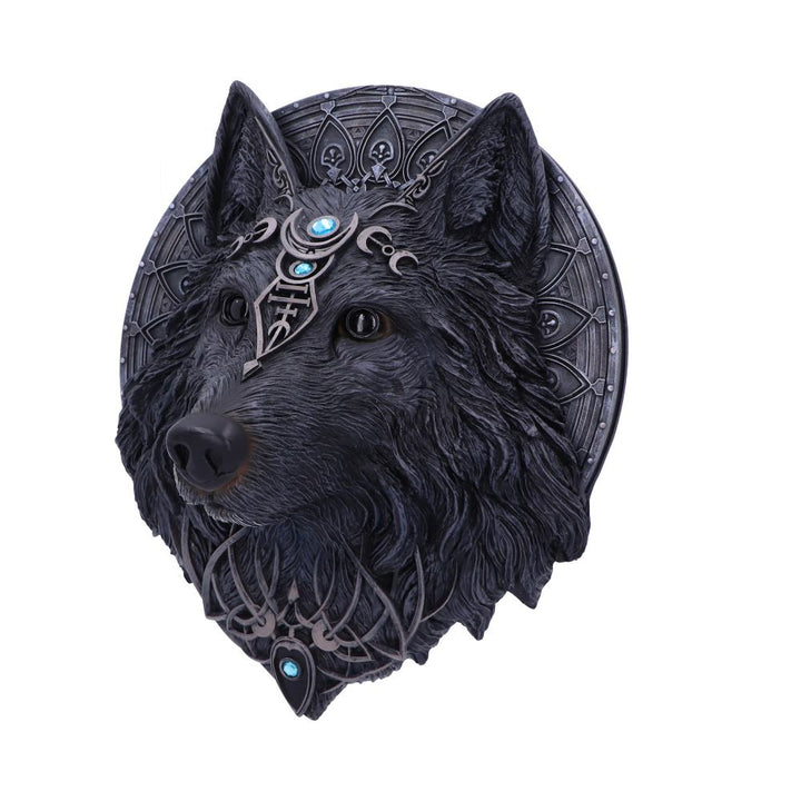 Nemesis Now Dark Gothic Magical Wolf Moon Wall Hanging Plaque, Black, One Size