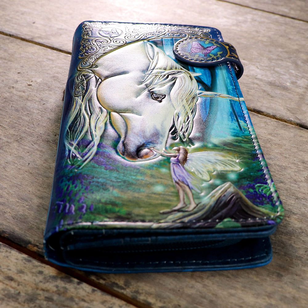 Nemesis Now Officially Licensed Lisa Parker Fairy Whispers Embossed Purse, Blue