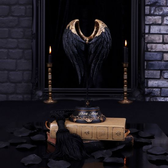 Nemesis Now Dark Angel Gothic Fallen Fae Wing Figur, Schwarz, 26 cm