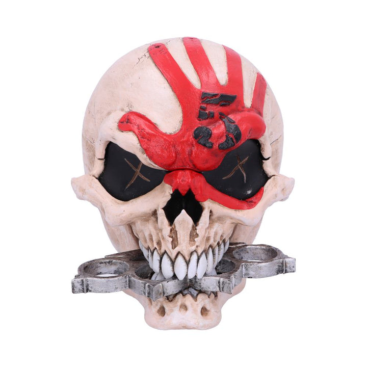 Nemesis Now offiziell lizenzierte Five Finger Death Punch Maskottchen-Schädelbox, Knochen, Harz, 18 cm