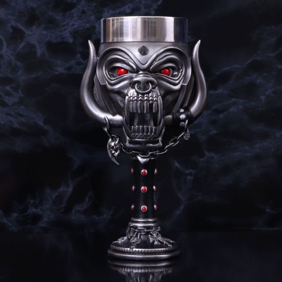 Nemesis Now offiziell lizenziertes Motörhead Snaggletooth Warpig Kelchglas, Silber, 20,5 cm