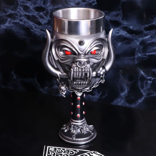 Nemesis Now offiziell lizenziertes Motörhead Snaggletooth Warpig Kelchglas, Silber, 20,5 cm