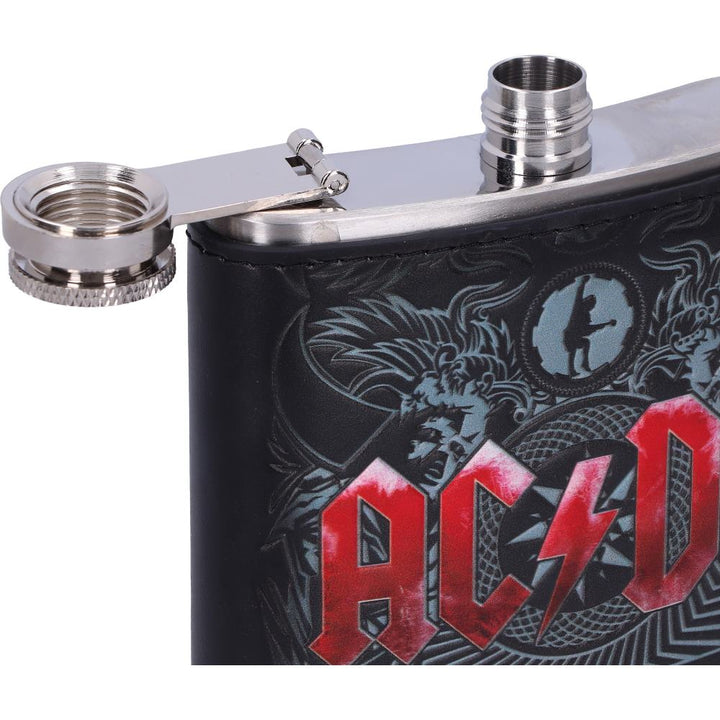 Nemesis Now Officially Licensed AC/DC Black Ice Album Embossed Hip Flask, Stainless Steel, 7oz