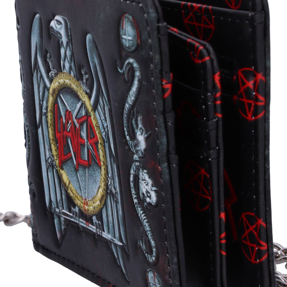 Nemesis Now Officially Licensed Slayer Eagle Logo Embossed Wallet Purse, Black, 11cm