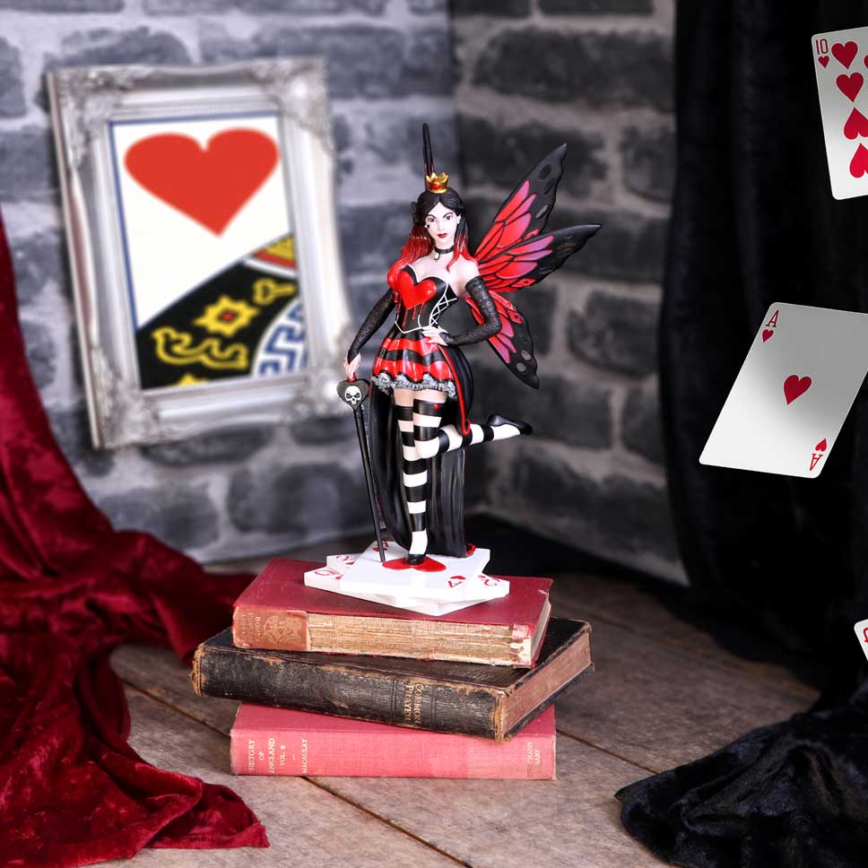 Nemesis Now Queen of Hearts Figurine, Red, 26cm
