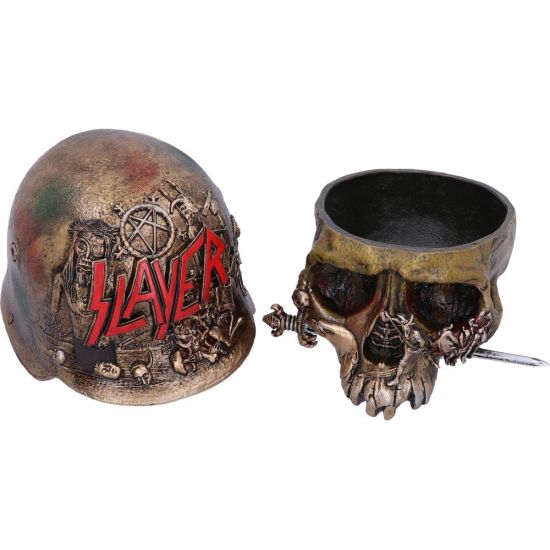 Nemesis Now offiziell lizenzierte Trinket-Box mit Slayer-Adler-Helm und Totenkopf-Logo, Gold