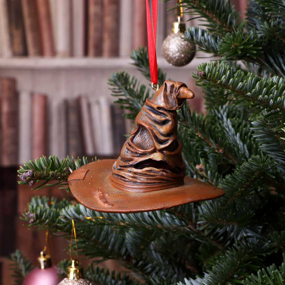 Nemesis Now offiziell lizenziertes Harry Potter Sprechendes Hut-Ornament zum Aufhängen, braun