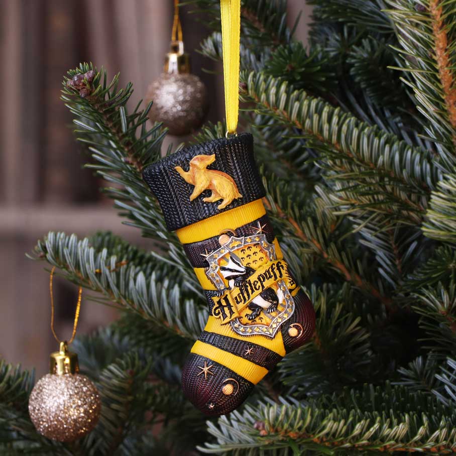 Nemesis Now Officially Licensed Harry Potter Hufflepuff Stocking Hanging Ornamen