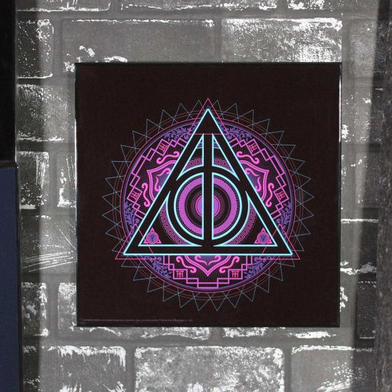 Nemesis Now Harry Potter Deathly Hallows Neon Crystal Clear Art, Schwarz Multi, 32