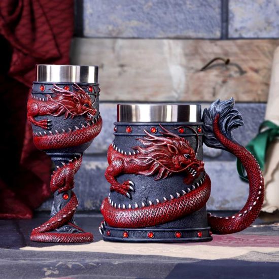 Nemesis Now Dragon Coil Tankard, Red, 16cm