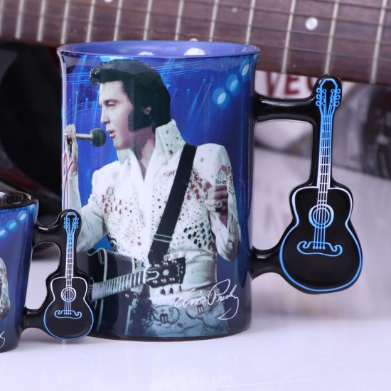 Nemesis Now Elvis The King of Rock and Roll, blaue Tasse, 473 ml, 1 Stück (1 Stück)