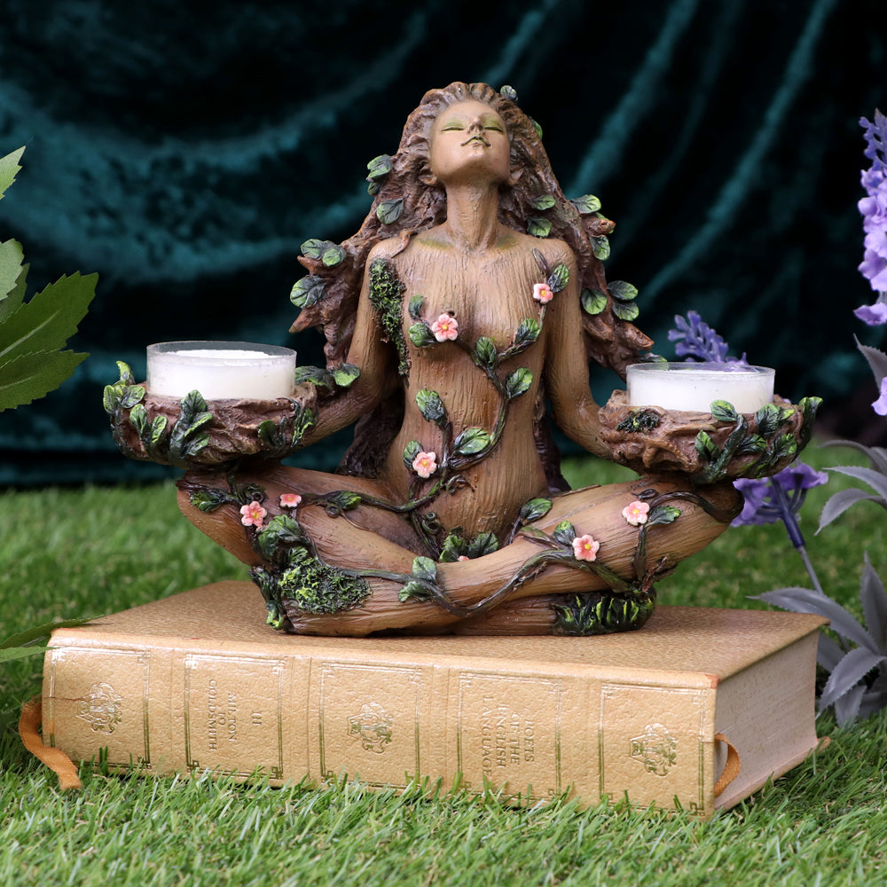 Nemesis Now Teelichthalter „Tree Spirit Balance of Nature“ in Braun