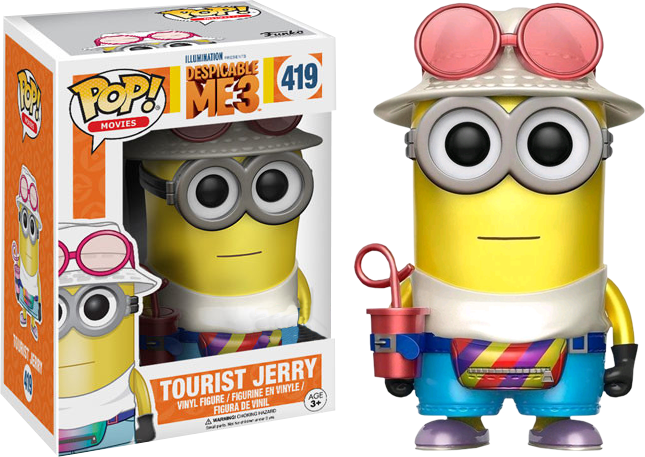 Despicable Me 3 Tourist Jerry Metallic Funko 15075 Pop! Vinile #419