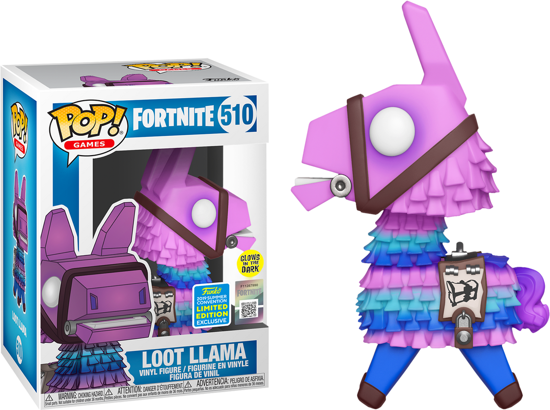 Fortnite Loot Llama GITD SDCC Exclusivo Funko 39579 Pop! Vinilo #510