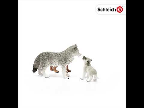 Schleich 42472 Wild Life Mère Loup avec chiots