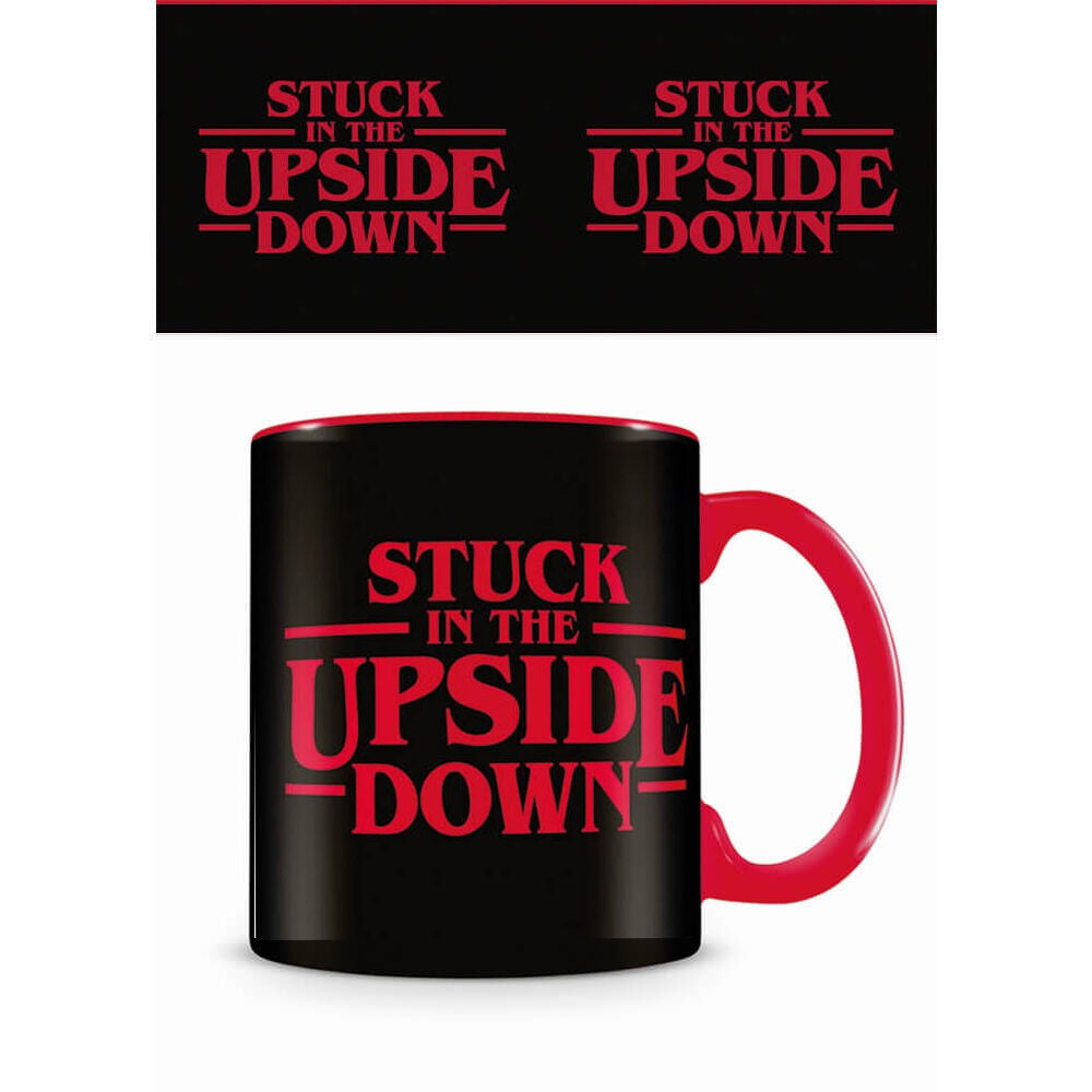 Tasse en céramique Stranger Things avec l&#39;envers coincé dans le graphique à l&#39;envers dans la boîte de présentation