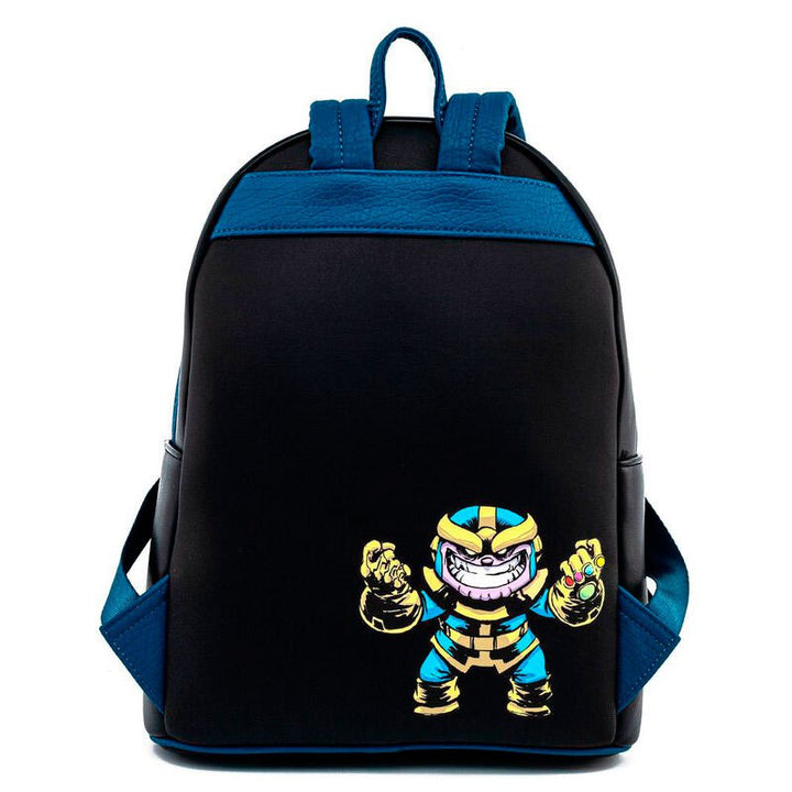 Loungefly Marvel Sy Chibi Group Doppelgurt-Schultertasche, Mini-Rucksack