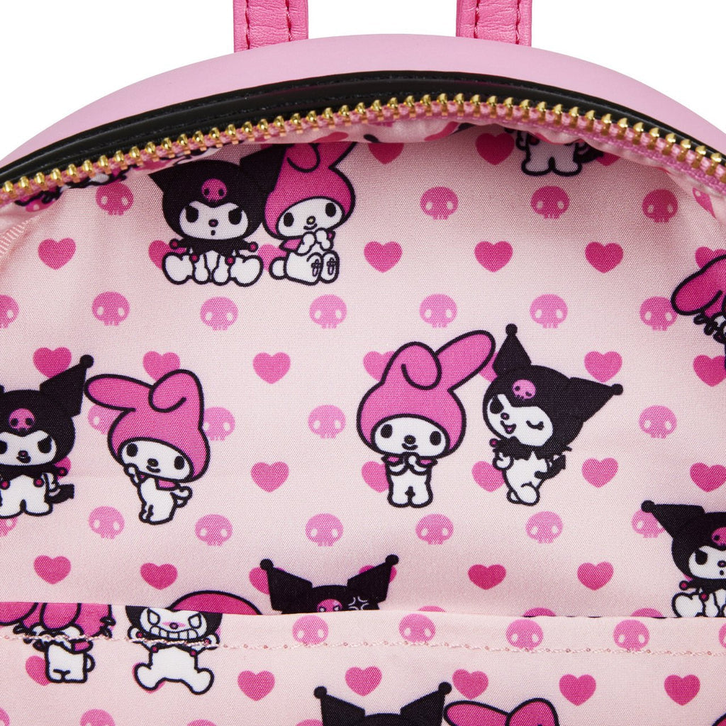 Loungefly Sanrio My Melody and Kuromi Double Pocket Mini Backpack