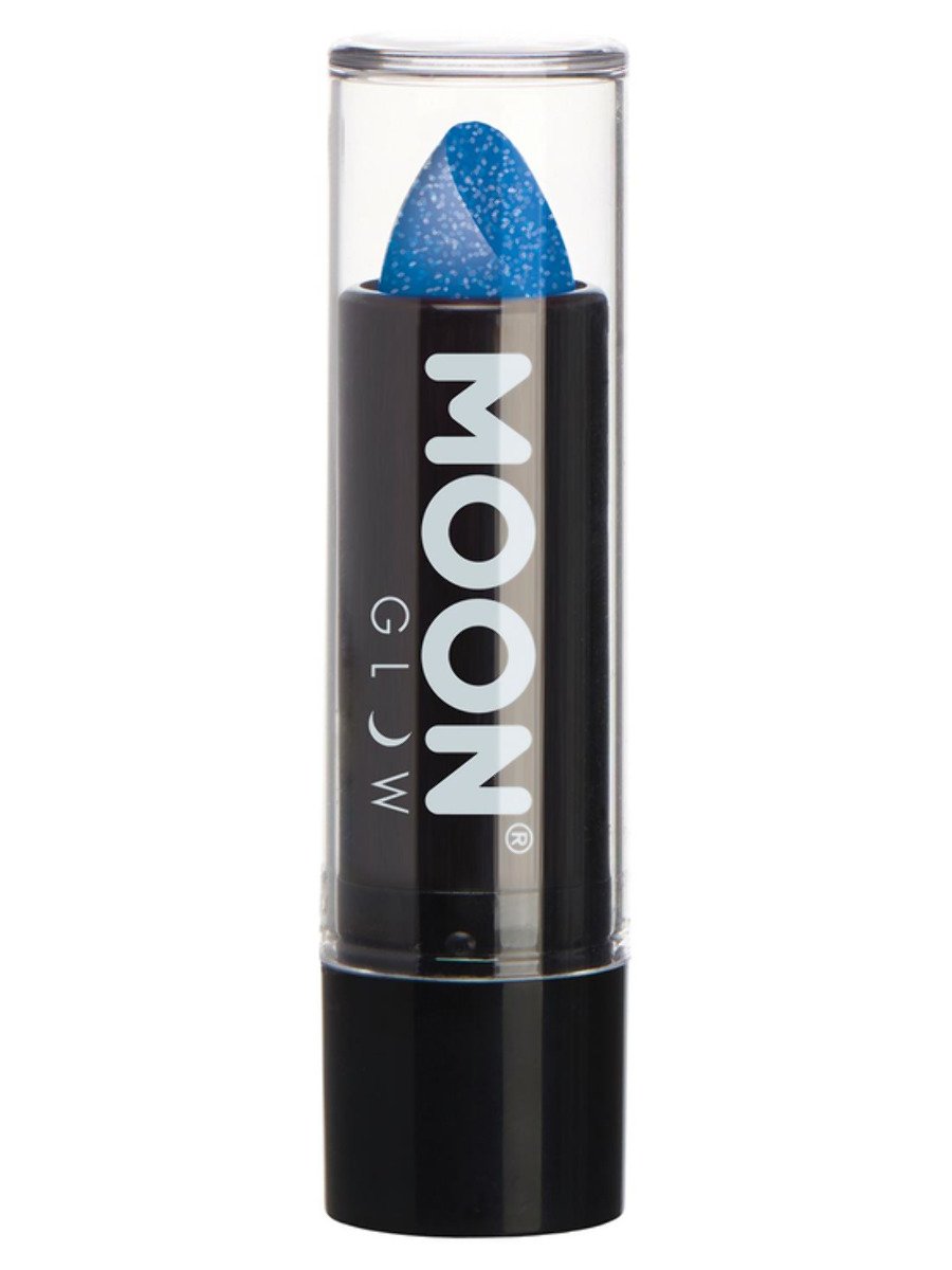 Smiffys Moon Glow Barra de labios con purpurina UV de neón - Azul