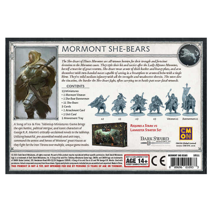 Das Lied von Eis und Feuer, Tisch-Miniaturspiel – Mormont She-Bären | Miniatur-Kriegsspiel