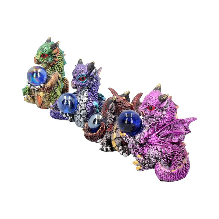 Nemesis Now Hatchling Treasures Set of 4, 5.5cm, Resin, Multi-Coloured