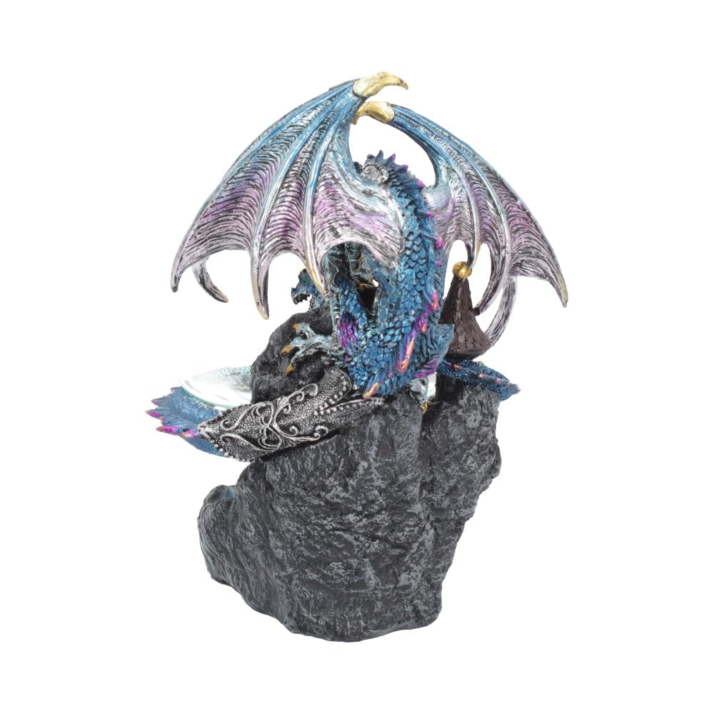 Nemesis Now Flame Saviour Dragon Oil Burner, Blue, 24cm