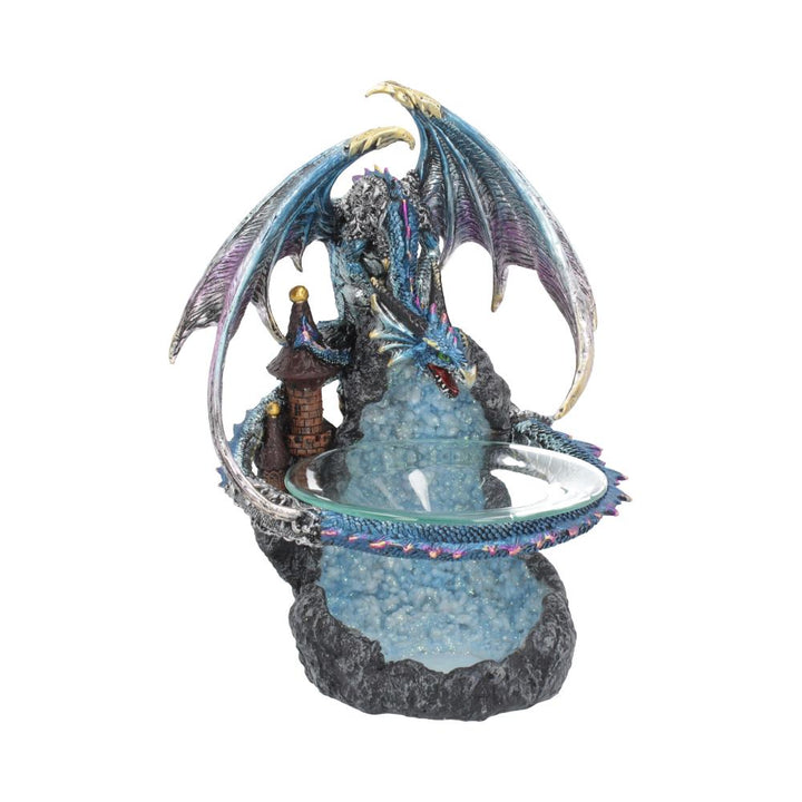Nemesis Now Flame Saviour Dragon Oil Burner, Blue, 24cm