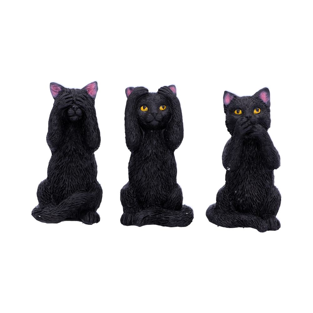 Nemesis Now Three Wise Felines 8.5cm, Black