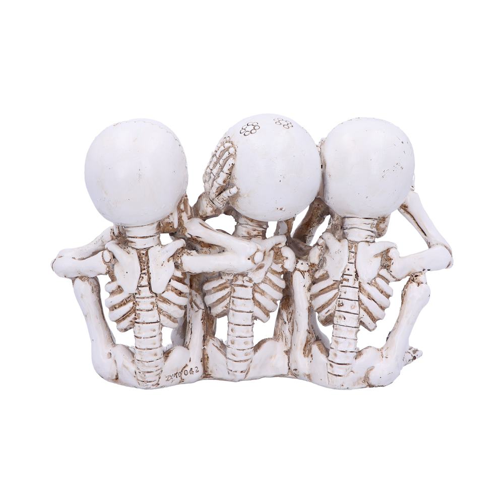Nemesis Now Three Wise Calaveras Skeleton Figurine 20.3cm, Polyresin, White, One