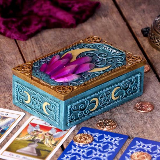 Nemesis Now – Kristalline Tarotbox, Blau, 14,4 cm