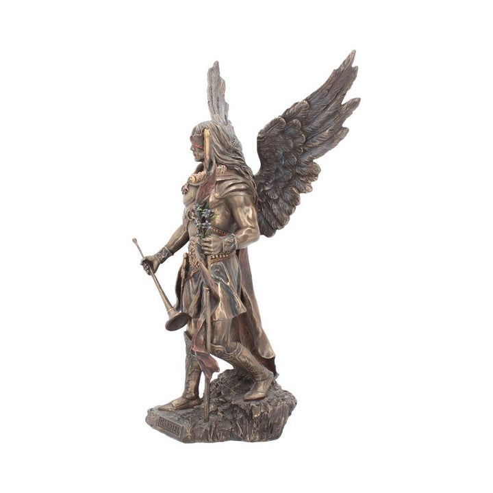 Nemesis Now Gabriel mit Stabfigur, 43 cm, Bronze