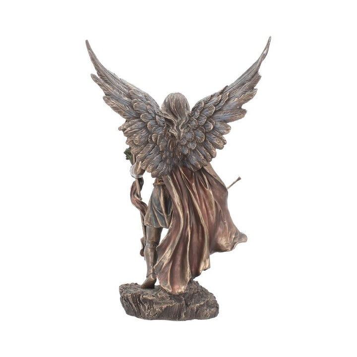 Nemesis Now Gabriel mit Stabfigur, 43 cm, Bronze