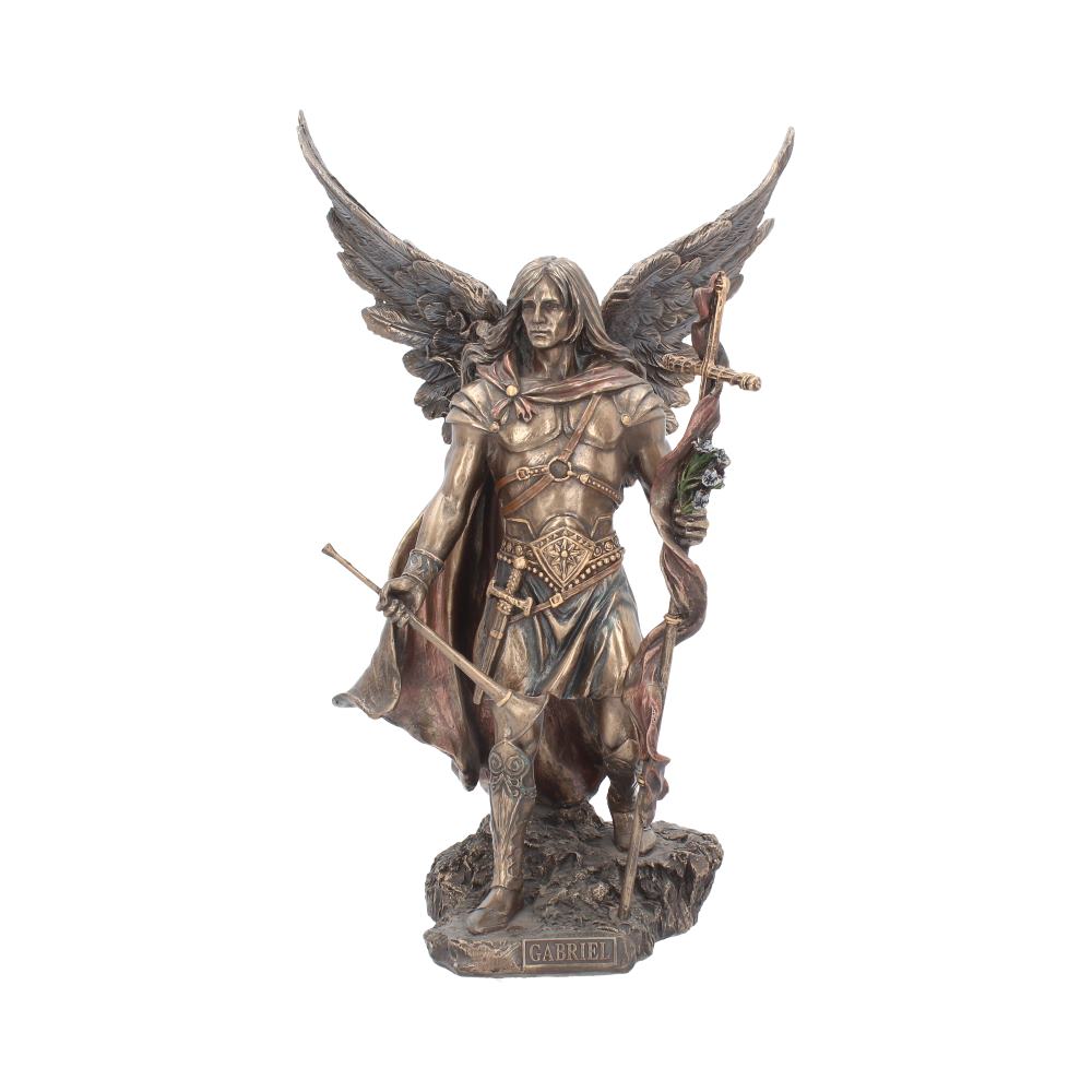 Nemesis Now Gabriel mit Stabfigur, 43 cm, Bronze