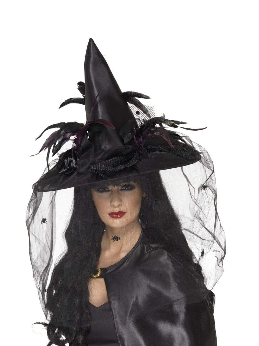 Smiffys Deluxe Witch Hat - Black